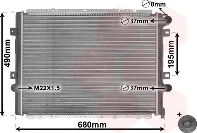 Van Wezel 43002264 - Радиатор, охлаждение двигателя autospares.lv