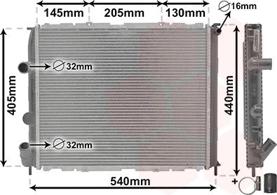 Van Wezel 43002268 - Радиатор, охлаждение двигателя autospares.lv