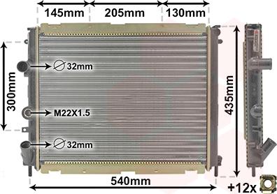 Van Wezel 43002267 - Радиатор, охлаждение двигателя autospares.lv