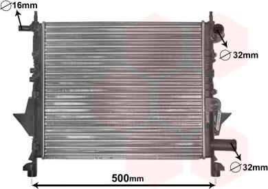 Van Wezel 43002217 - Радиатор, охлаждение двигателя autospares.lv