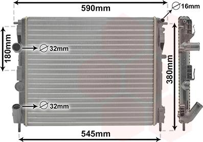 Van Wezel 43002272 - Радиатор, охлаждение двигателя autospares.lv