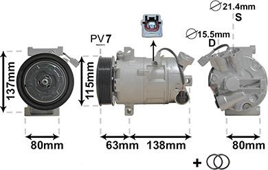 Van Wezel 4300K491 - Компрессор кондиционера autospares.lv