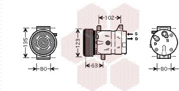 Van Wezel 4300K440 - Компрессор кондиционера autospares.lv