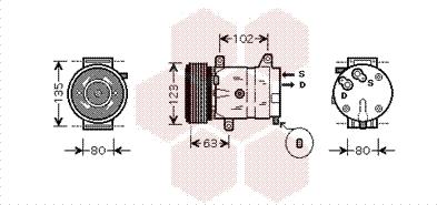 Van Wezel 4300K404 - Компрессор кондиционера autospares.lv