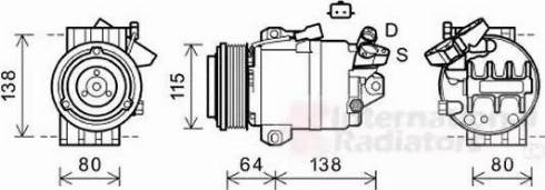 Van Wezel 4300K565 - Компрессор кондиционера autospares.lv