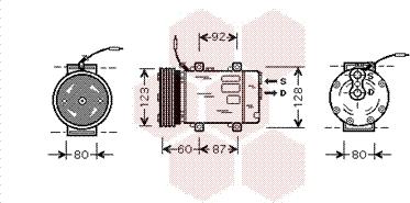 Van Wezel 4300K075 - Компрессор кондиционера autospares.lv