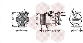 Van Wezel 4300K392 - Компрессор кондиционера autospares.lv