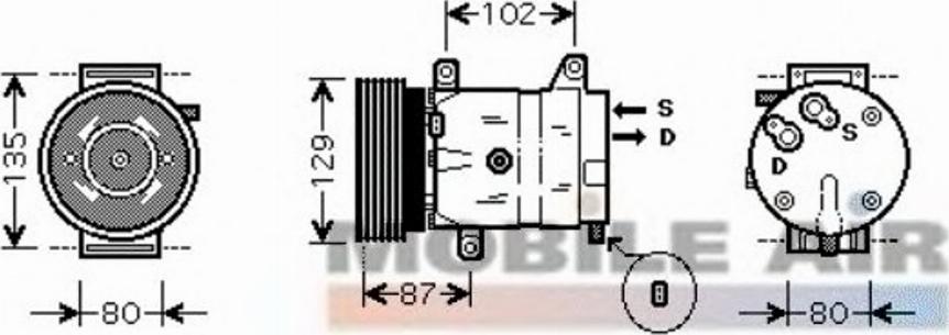 Van Wezel 4300K386 - Компрессор кондиционера autospares.lv