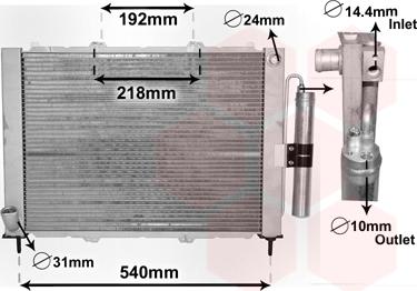 Van Wezel 4300M497 - Модуль охлаждения autospares.lv