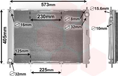 Van Wezel 4300M405 - Радиатор, охлаждение двигателя autospares.lv