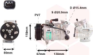 Van Wezel 4301K714 - Компрессор кондиционера autospares.lv