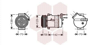 Van Wezel 4700K067 - Компрессор кондиционера autospares.lv