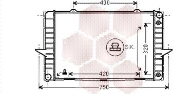 Van Wezel 59002092 - Радиатор, охлаждение двигателя autospares.lv