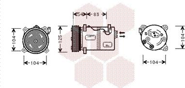 Van Wezel 5900K030 - Компрессор кондиционера autospares.lv