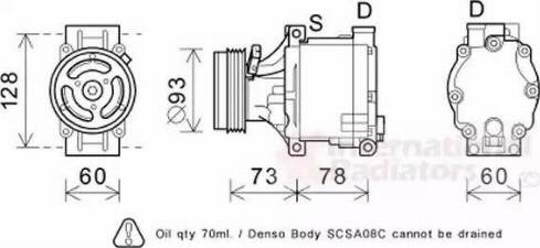 Van Wezel 5100K099 - Компрессор кондиционера autospares.lv