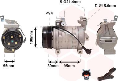 Van Wezel 5100K085 - Компрессор кондиционера autospares.lv