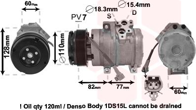 Van Wezel 5100K101 - Компрессор кондиционера autospares.lv