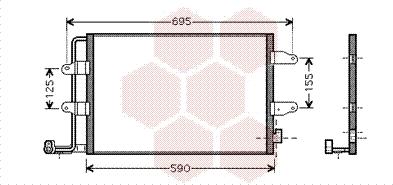 Van Wezel 58005252 - Конденсатор кондиционера autospares.lv