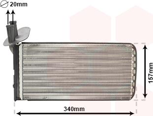 Van Wezel 58006097 - Теплообменник, отопление салона autospares.lv