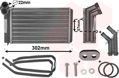 Van Wezel 58006201 - Теплообменник, отопление салона autospares.lv