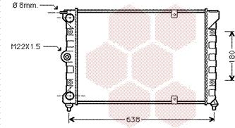 Van Wezel 58002018 - Радиатор, охлаждение двигателя autospares.lv