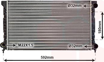 Van Wezel 58002071 - Радиатор, охлаждение двигателя autospares.lv