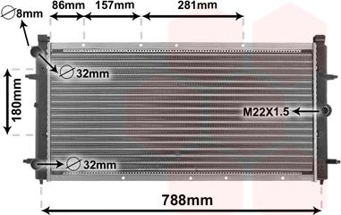 Van Wezel 58002114 - Радиатор, охлаждение двигателя autospares.lv