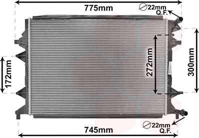 Van Wezel 58002370 - Радиатор, охлаждение двигателя autospares.lv