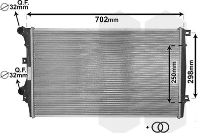 Van Wezel 58002206 - Радиатор, охлаждение двигателя autospares.lv