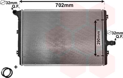 Van Wezel 58002208 - Радиатор, охлаждение двигателя autospares.lv
