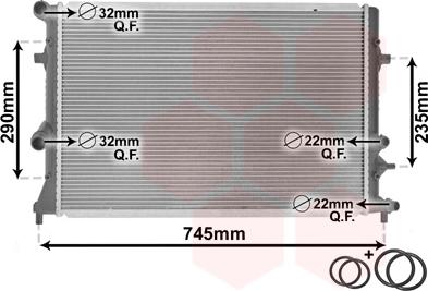 Van Wezel 58002289 - Радиатор, охлаждение двигателя autospares.lv