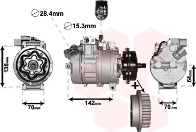 Van Wezel 5800K987 - Компрессор кондиционера autospares.lv