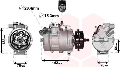 Van Wezel 5800K087 - Компрессор кондиционера autospares.lv