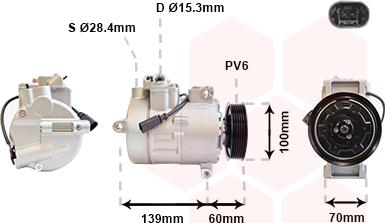 Van Wezel 5800K356 - Компрессор кондиционера autospares.lv