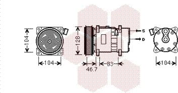 Van Wezel 5800K309 - Компрессор кондиционера autospares.lv