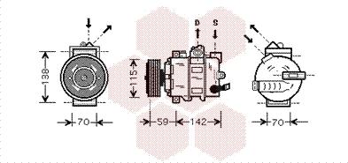 Van Wezel 5800K284 - Компрессор кондиционера autospares.lv