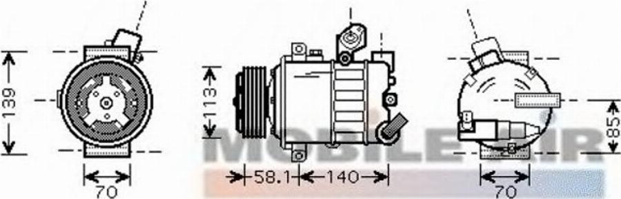 Van Wezel 5800K285 - Электромагнитное сцепление, компрессор autospares.lv