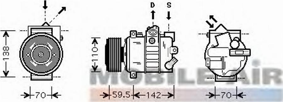 Van Wezel 58 00 K220 - Электромагнитное сцепление, компрессор autospares.lv