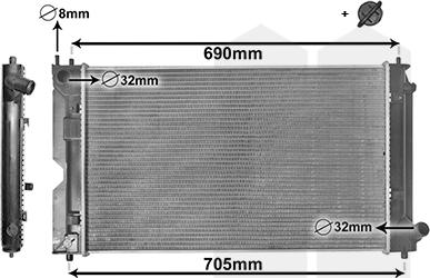 Van Wezel 53002403 - Радиатор, охлаждение двигателя autospares.lv