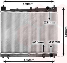 Van Wezel 53002258 - Радиатор, охлаждение двигателя autospares.lv