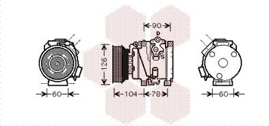 Van Wezel 5300K449 - Компрессор кондиционера autospares.lv