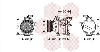 Van Wezel 5300K446 - Компрессор кондиционера autospares.lv