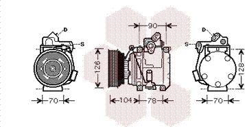 Van Wezel 5300K441 - Компрессор кондиционера autospares.lv