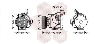 Van Wezel 5300K437 - Компрессор кондиционера autospares.lv