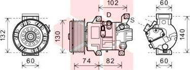 Van Wezel 5300K607 - Компрессор кондиционера autospares.lv