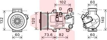 Van Wezel 5300K610 - Компрессор кондиционера autospares.lv