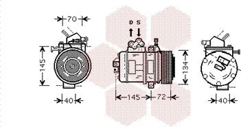 Van Wezel 5300K388 - Компрессор кондиционера autospares.lv