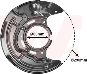 Van Wezel 5328372 - Отражатель, защита, тормозной диск autospares.lv