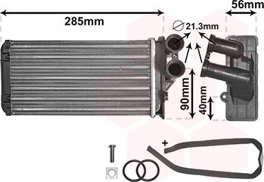 Van Wezel 09006239 - Теплообменник, отопление салона autospares.lv