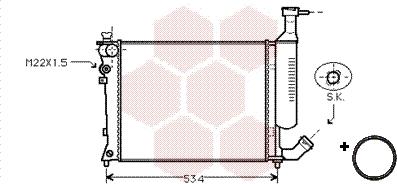 Van Wezel 09002167 - Радиатор, охлаждение двигателя autospares.lv